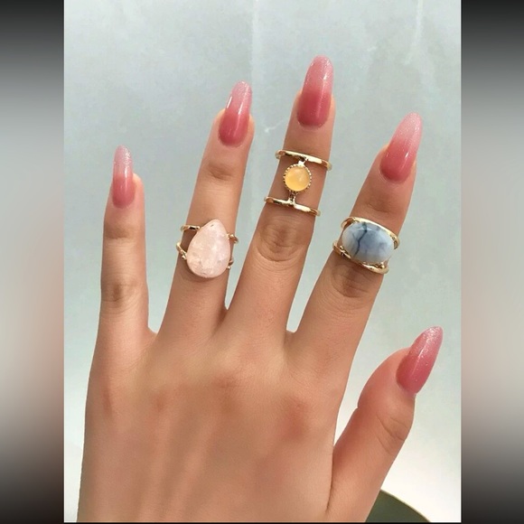 Jewelry - Textured Stone Decor Ring